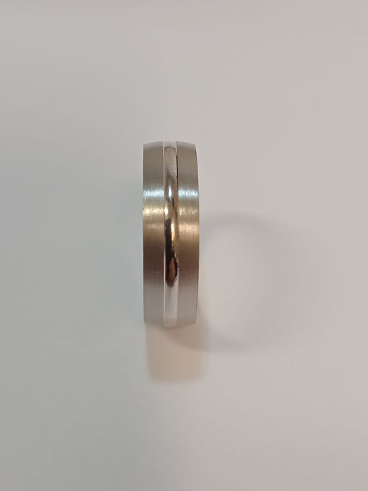 Silver Gents Brushed Design Band