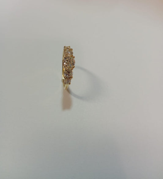 9CT Yellow Gold 5 STONE LAB Grown DIAMOND Ring