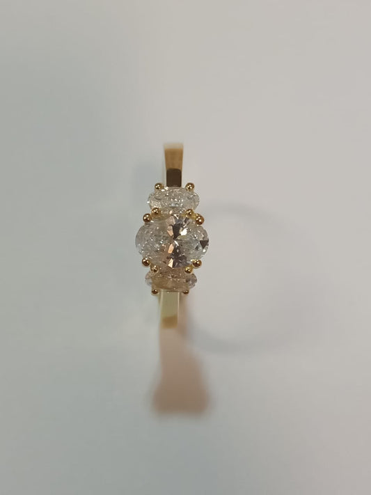 9CT Yellow Gold TRINITY LAB GROWN DIAMOND Ring