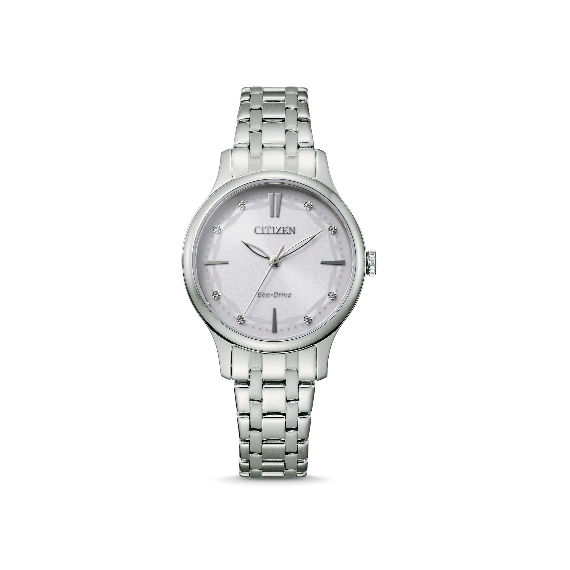 Citizen Ladies Stainless Steel Bracelet Round Silver Dial