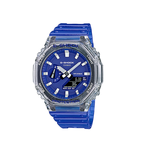 Casio Unisex G-Shock Anadigi Blue Resin Round Blue Dial