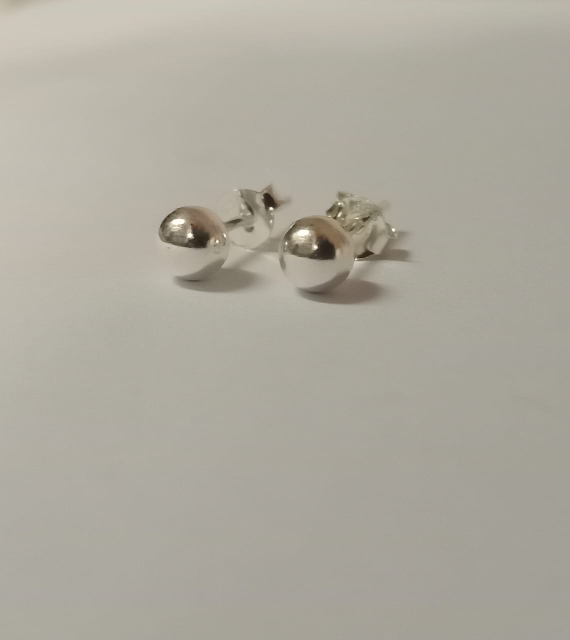 Silver Ball Stud Earring