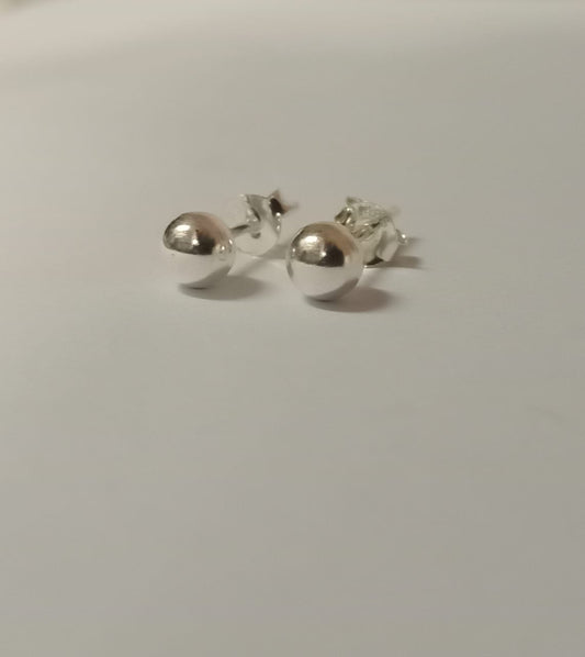 Silver Ball Stud Earring