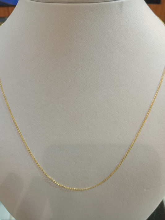 9ct Gold 55cm Open Curb Link Chain