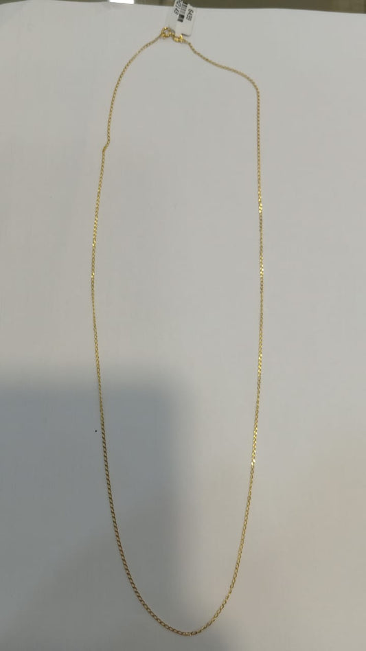 9ct Gold 55cm Open Curb Link Chain