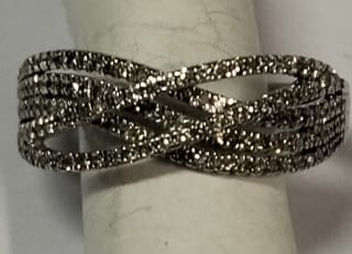 9ct White Gold Fancy Diamond Ring