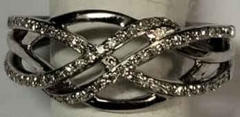 9ct White Gold Fancy Diamond Ring